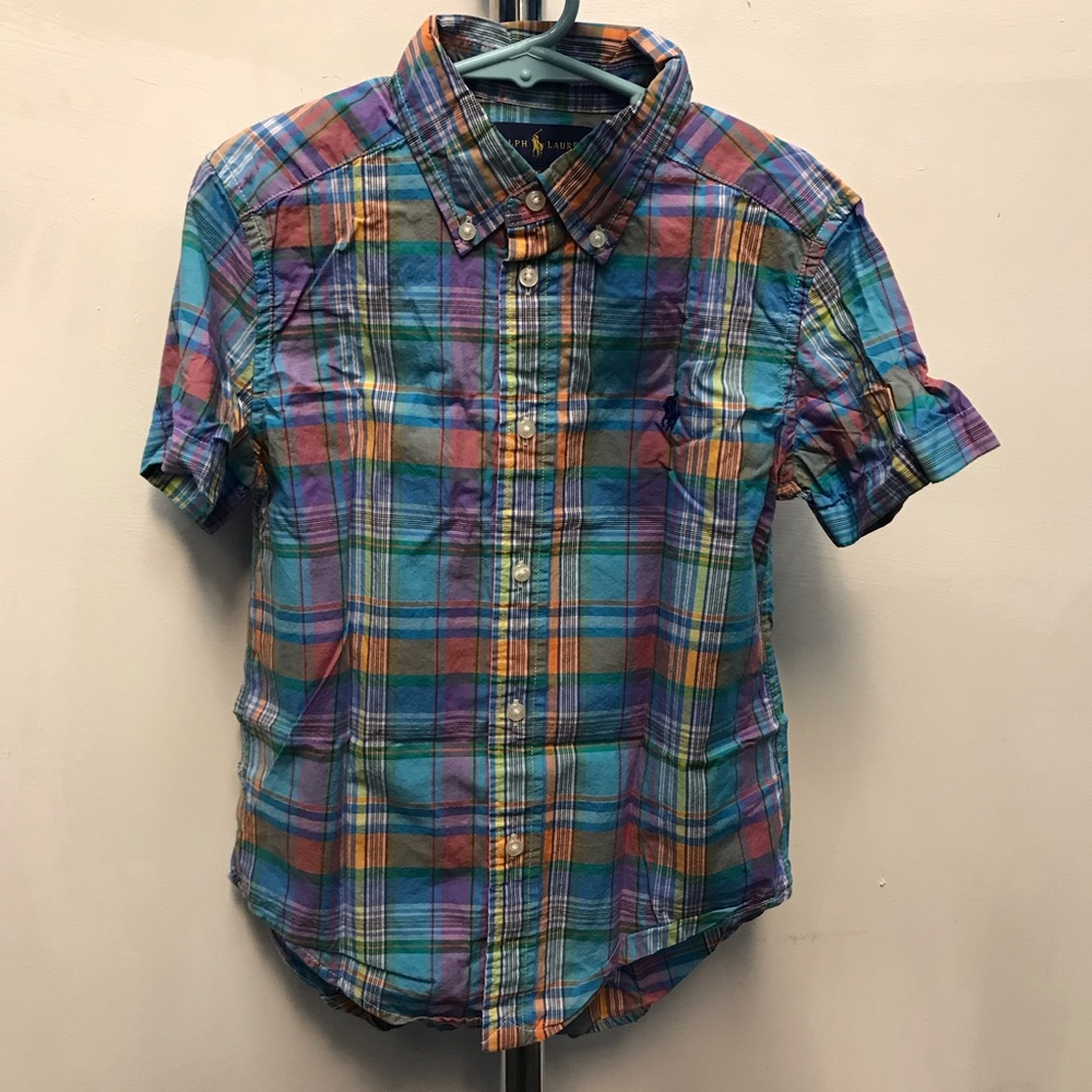 POLO RL Plaid Cotton Button-Up Shirt - Size 6